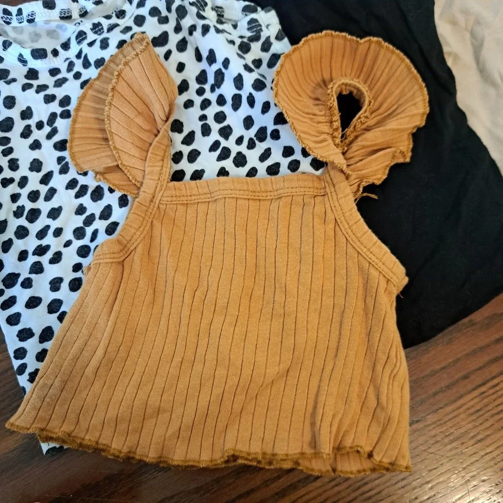 Old Navy and LPK Toddler Girl Tank Top Bundle 18-24M Ruffle Ribbed Dalmatian 5pc